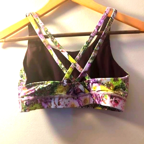 Lululemon Floral Print Sports Bra (Crossbody Racer-back) - Picture 2 of 4